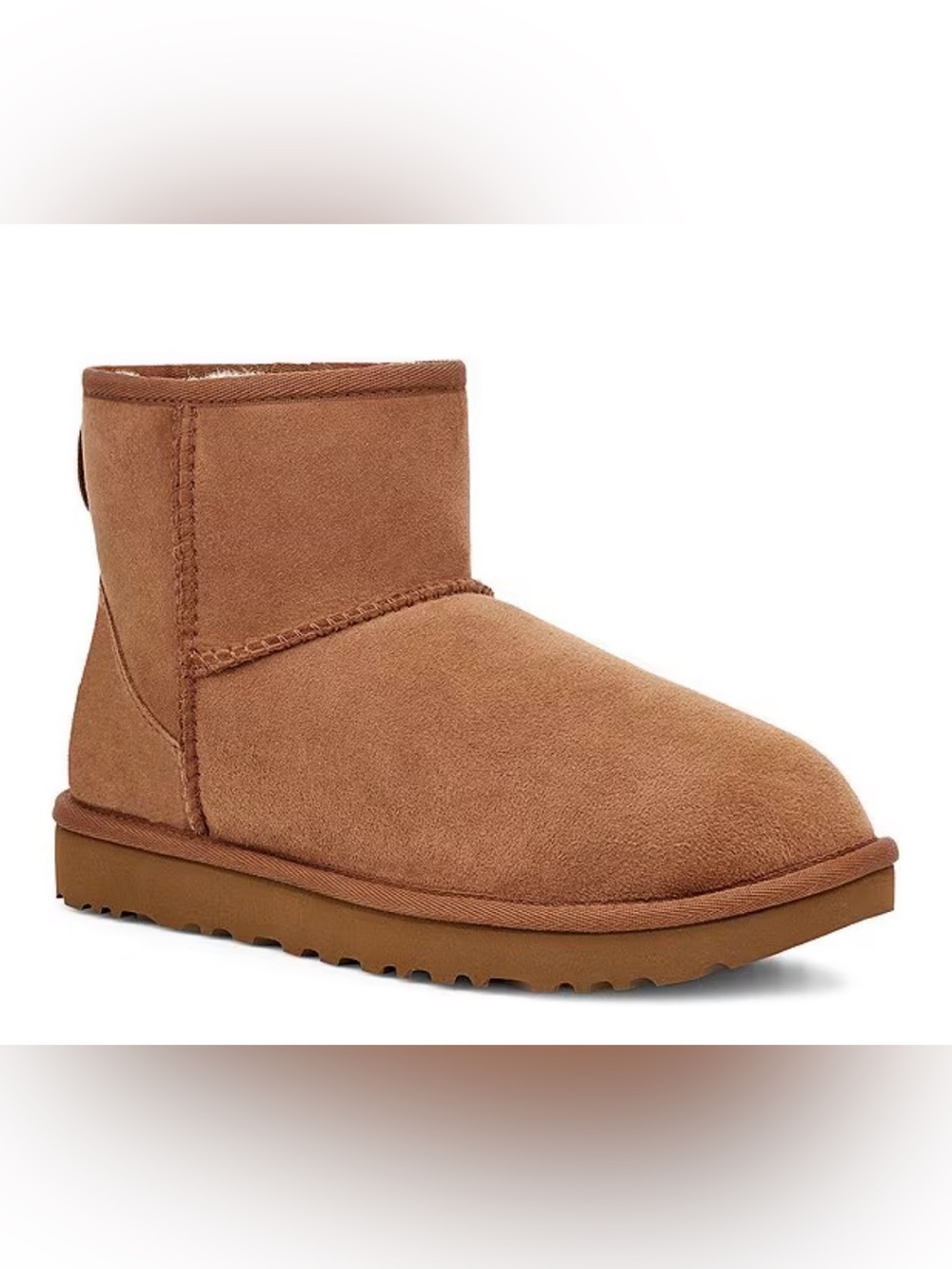 UGG Chestnut Classic Mini II Suede Water Resistant Bootie 8 - Picture 1 of 7